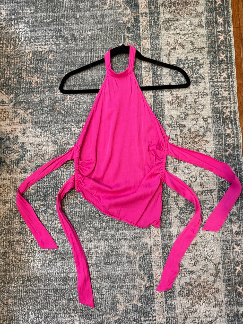 Camila coelho hot pink halter top